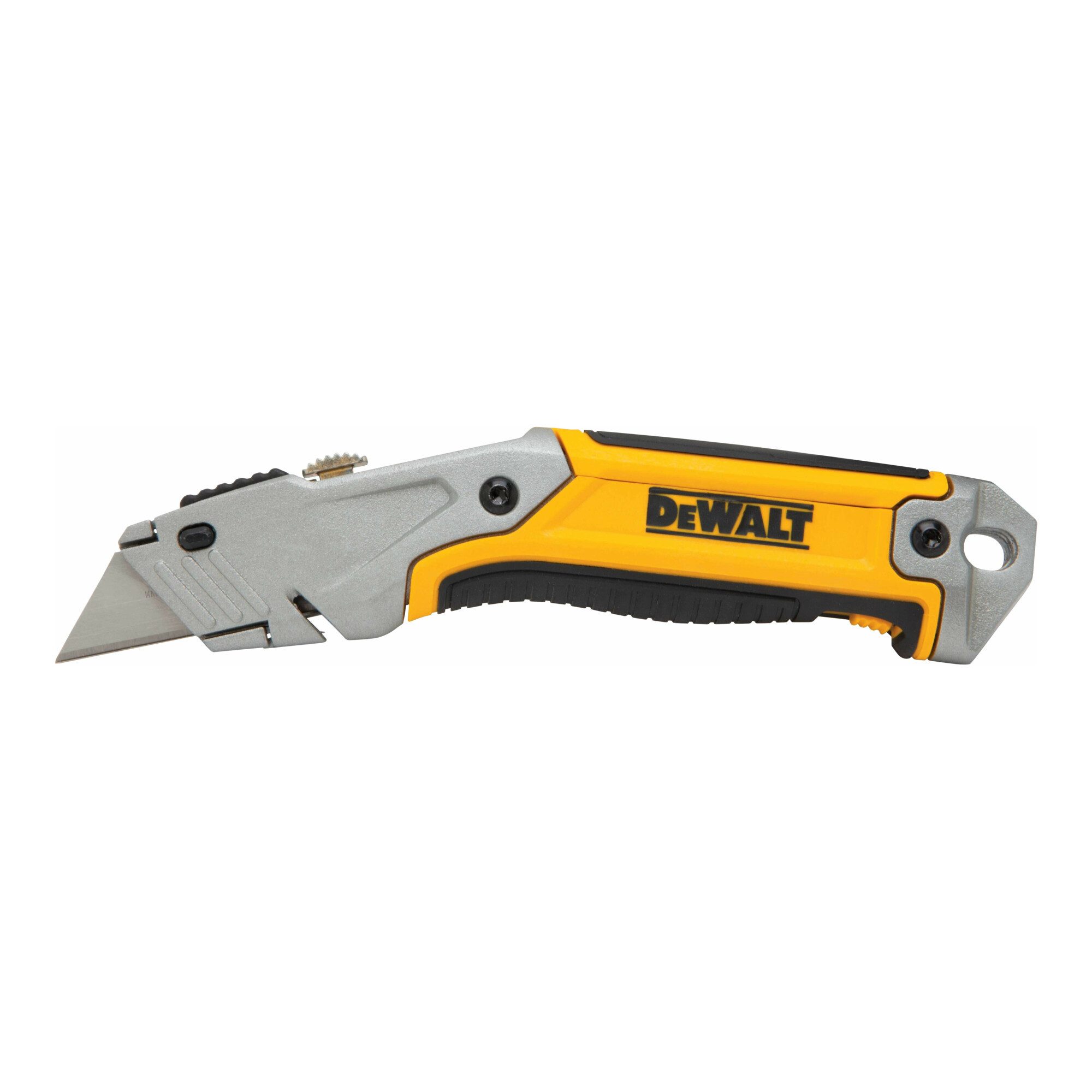 DeWalt Cuttermesser DEWALT Arbeitsmesser mit einziehbarer Klinge, integriertes Klingenmaga