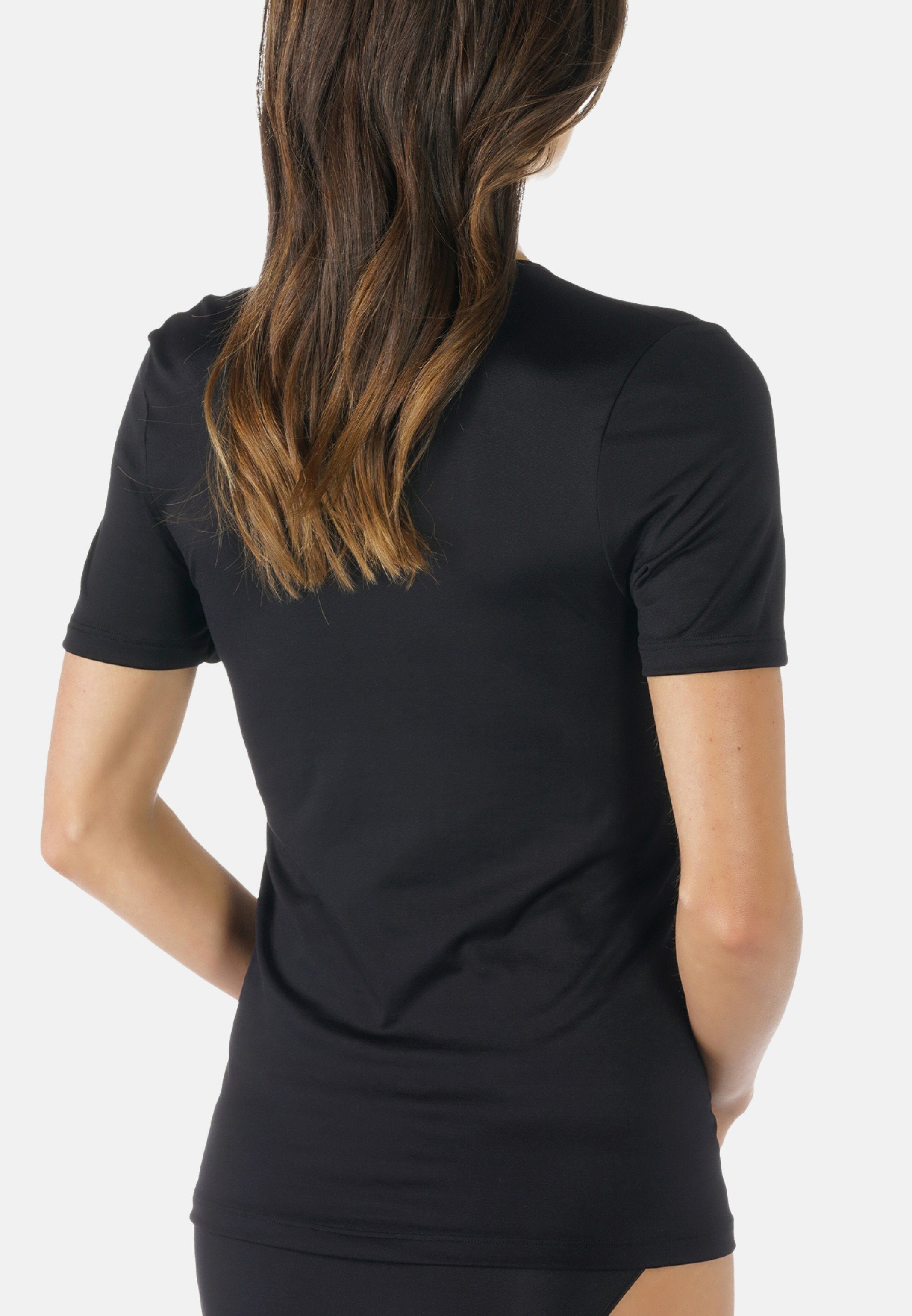 Shirt Kurzarm Unterhemd (1-St) Ohne störende Schwarz Unterhemd Seitennähte Emotion / - Mey