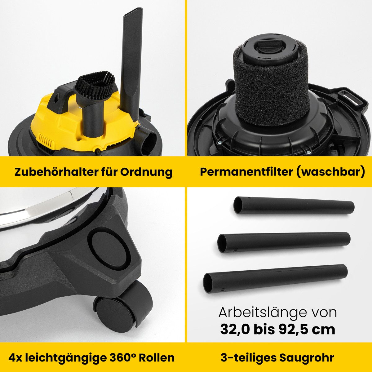 BOMANN Nass-Trocken-Sauger BS 6058 CB, Nass Trockensauger, Gebläsefunktion, 1200W