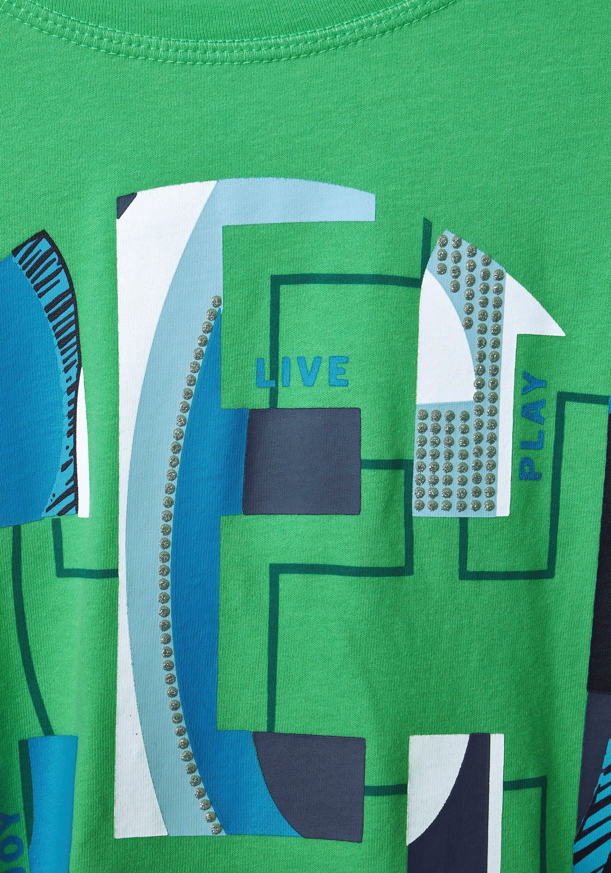 Cecil 3/4-Arm-Shirt in modernem Design green smash