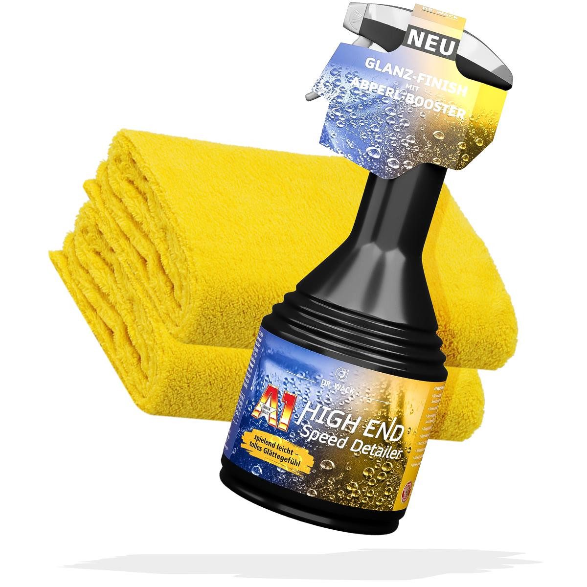 detailmate Dr.Wack A1 High End Speed Detailer 500 ml Superflausch Mikrofasertuch Autoshampoo (Reinigungsmittel, Wasch Reinigungsset, Aussen)