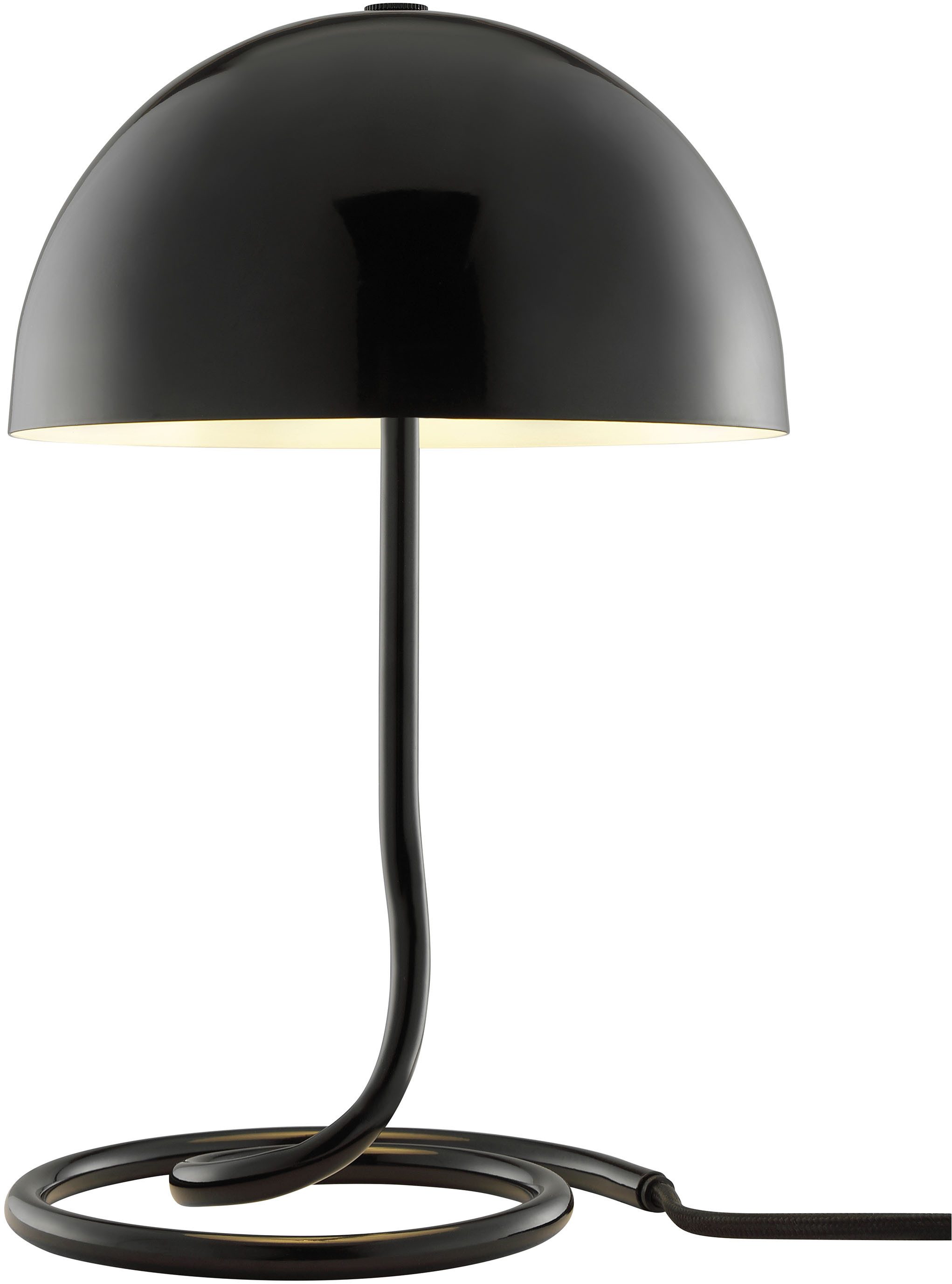 OTTO home Tischleuchte Charlett Pilz Lampe, ohne Leuchtmittel, Tischlampe, Ø 20 cm, Höhe 31 cm, Metall, Spiralfuß, Pilzleuchte, G9 – Bild 4 von 5