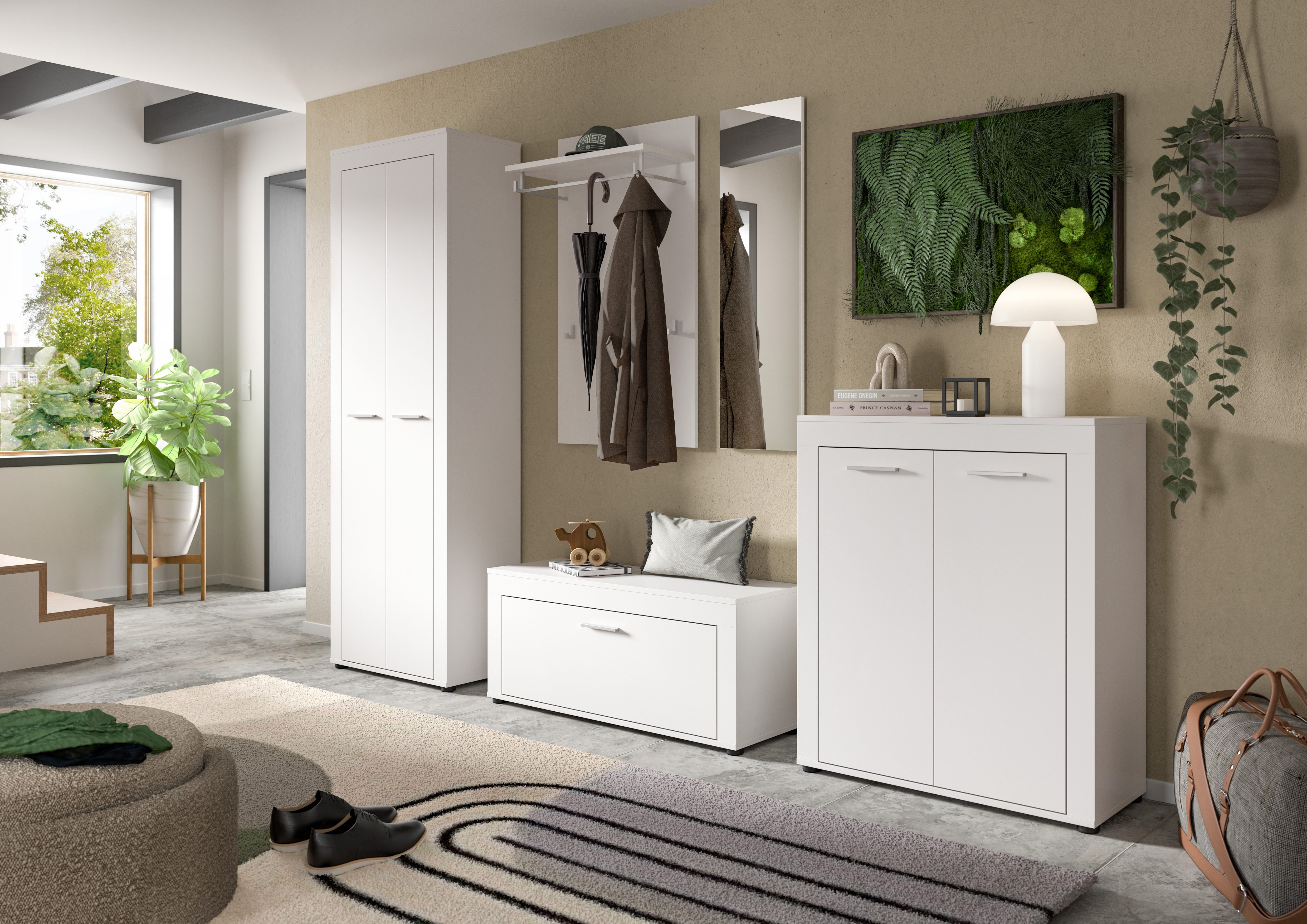 OTTO home Schuhschrank AOSTA, Höhe 191cm, 2 Türen, 10 Einlegeböden, 11 Fächer (1-St., in verschiedenen Farbausführungen erhältlich, individuell kombinierbar) Ho – Bild 5 von 5
