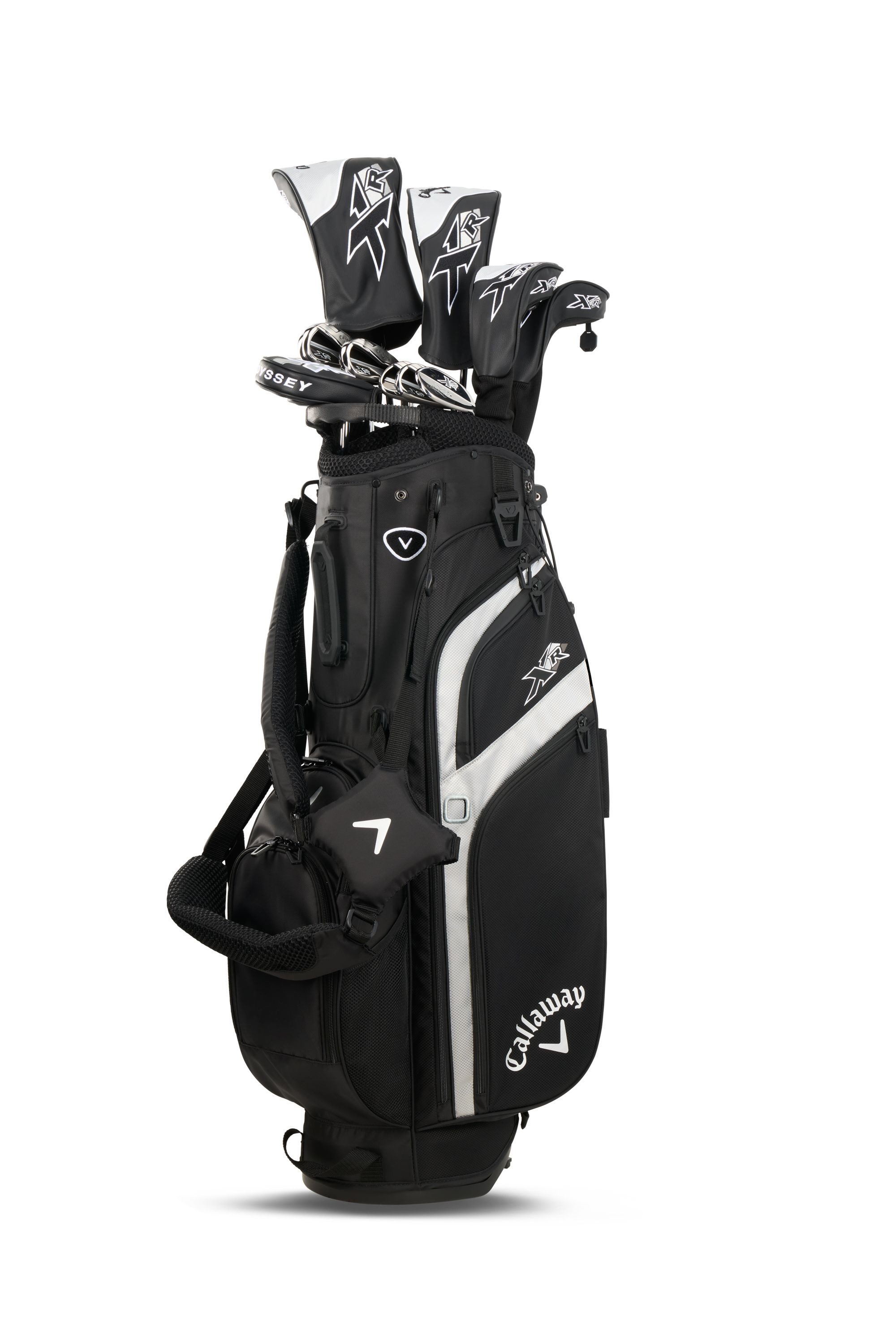 Callaway Golfschläger + Golfbag Callaway XR Golf Komplettset Herren (13-teilig) Graphite Regular, Driver, Holz 3, Hybrid 4 & 5, Eisen 6-9, PW, AW, SW, Odyssey Putter, Fehlerverzeihung & maximale Distanz