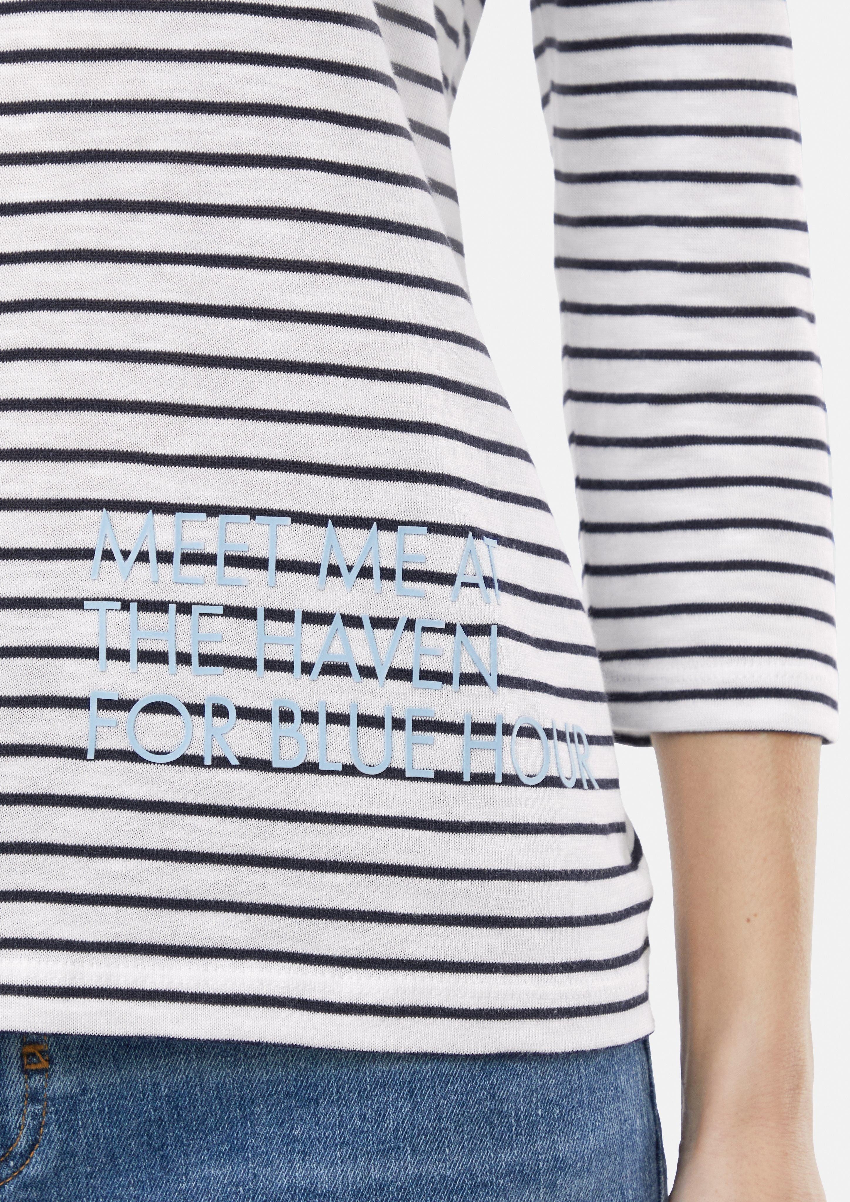 comma casual identity 3/4-Arm-Shirt Streifenshirt mit günstig online kaufen