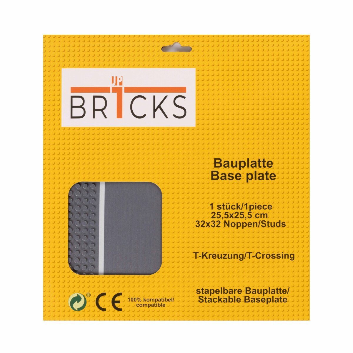 Wisam BR1CKS Baseplate T-Kreuzung 32x32 Spielbausteine