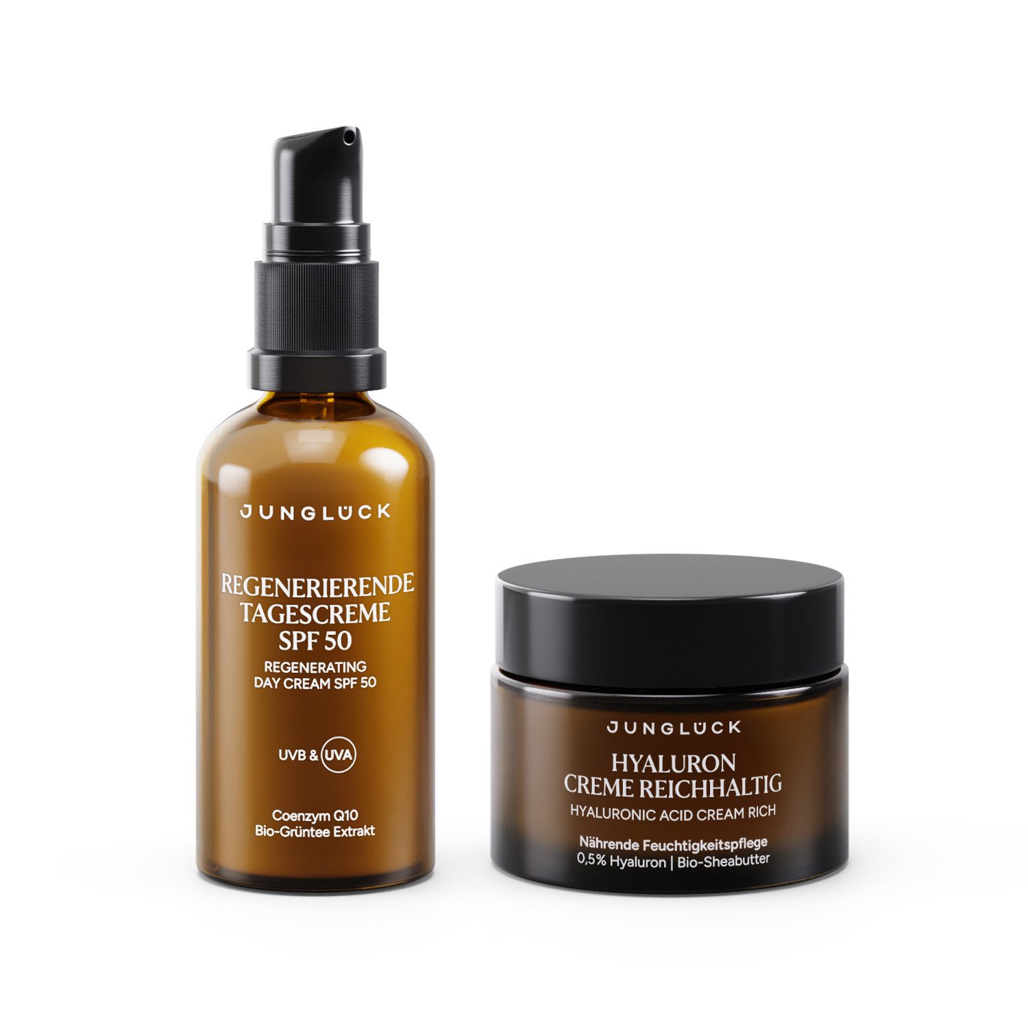 JUNGLÜCK Hautpflege-Set Renewing Day & Night Kombi mit SPF 50, 1-tlg., Regeneriert, schützt mit SPF 50 & pflegt reichhaltig