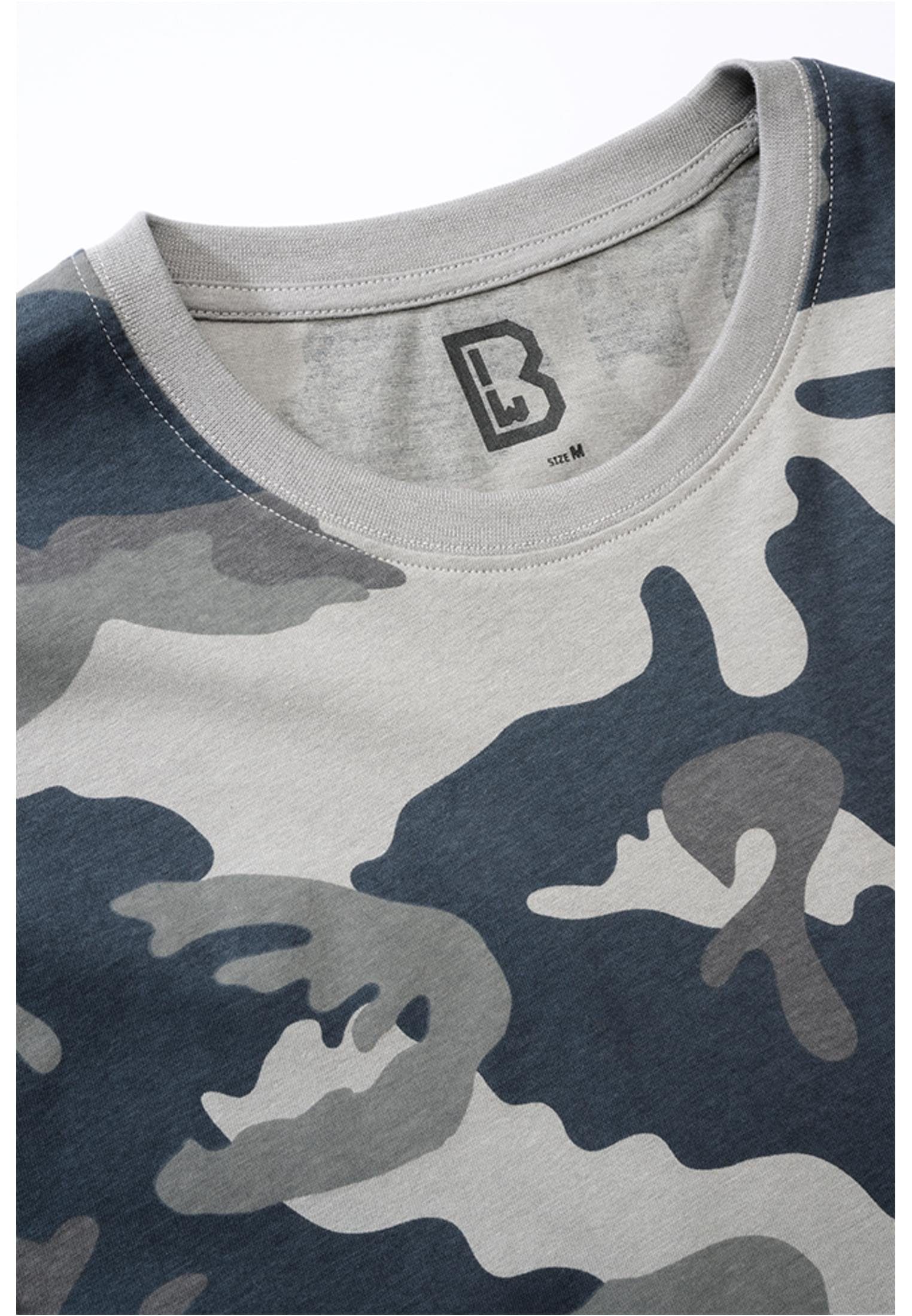Brandit Kurzarmshirt Herren Brandit Premium (1-tlg) Shirt grey camo