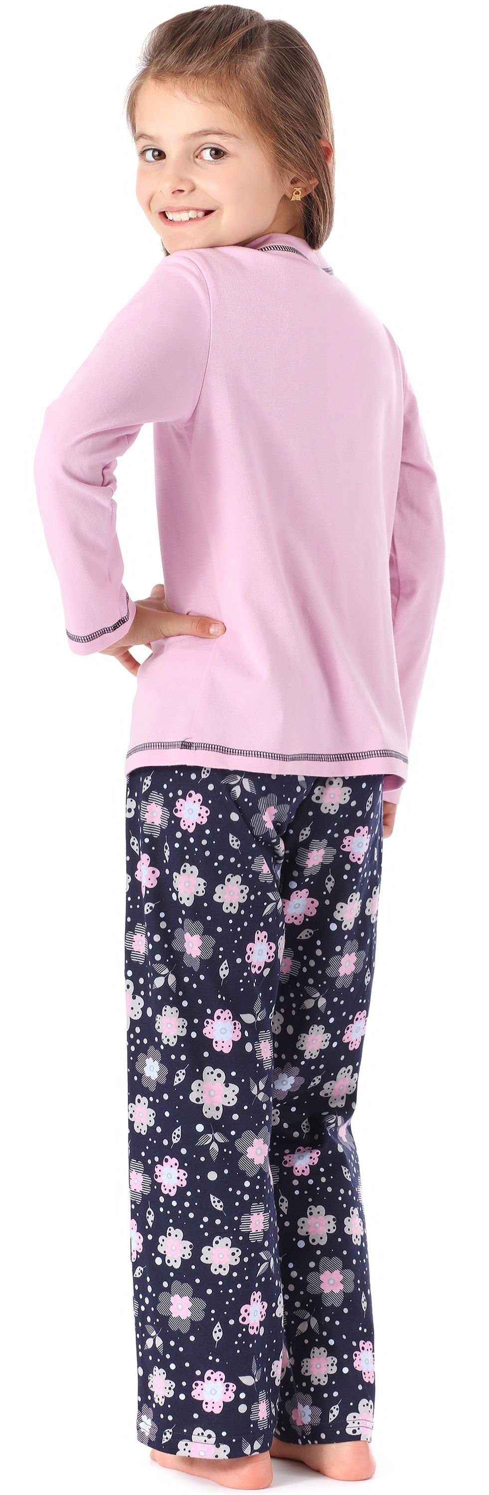 Schlafanzug MS10-215 Mädchen Style Merry Schlafanzug Rosa/Blumen