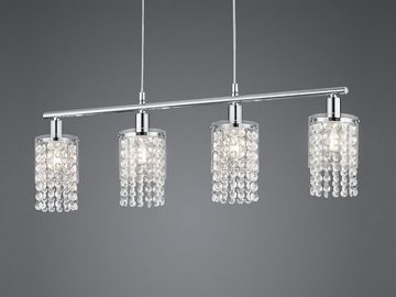 meineWunschleuchte LED Pendelleuchte, Dimmfunktion, LED wechselbar, Warmweiß, Designer-lampe Balken-lampe Kristall hängend über-n Esstisch, B 150cm