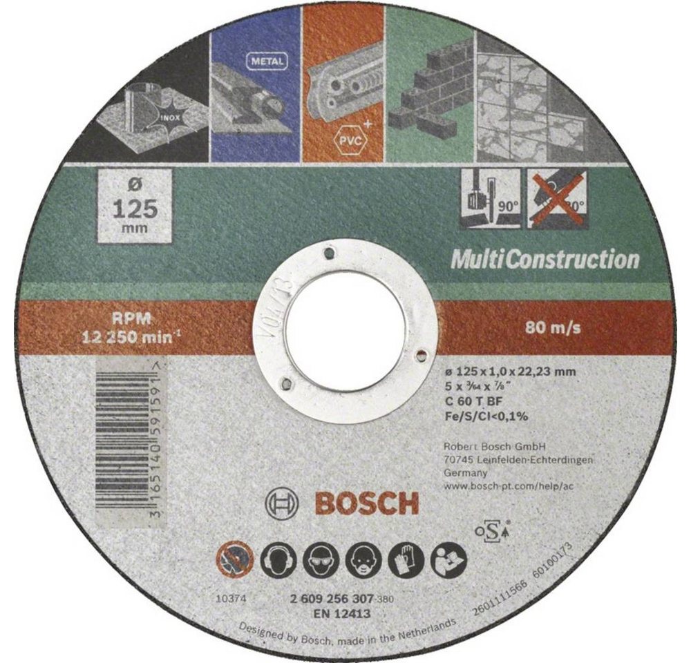 Thumbnail - BOSCH Trennscheibe Trennscheibe gerade, Multi Construction D 125 mm