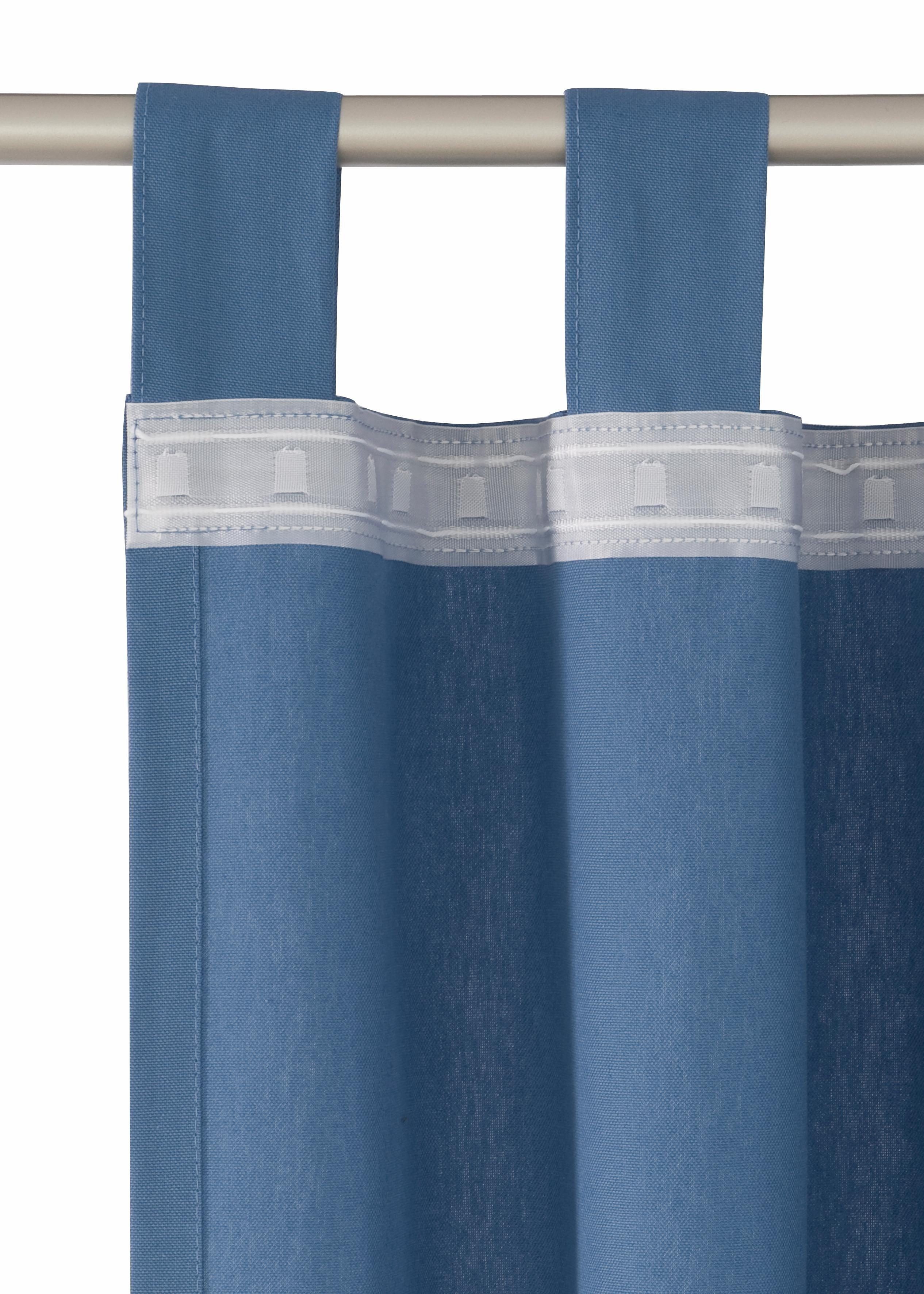 TAILOR Wirkware jeansfarben Vorhang blickdicht, DOVE, Schlaufen TOM (1 HOME, St),