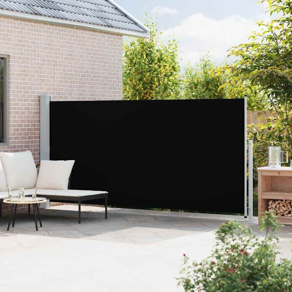 vidaXL Seitenmarkise Seitenmarkise Ausziehbar 180x514 cm Schwarz (1-St)