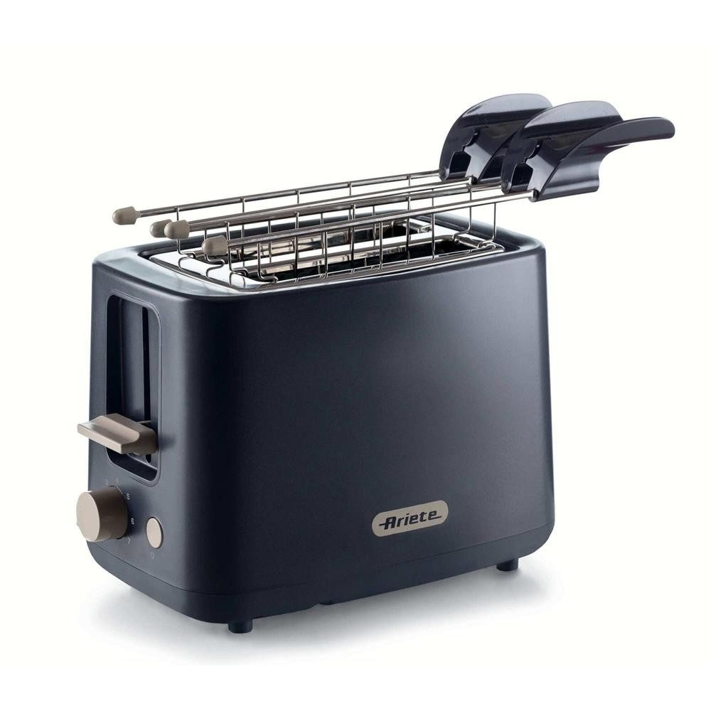 Ariete Toaster Breakfast, 2 Schlitz Toaster, 7 Bräunungsstufen, 760W, dunkelgrau