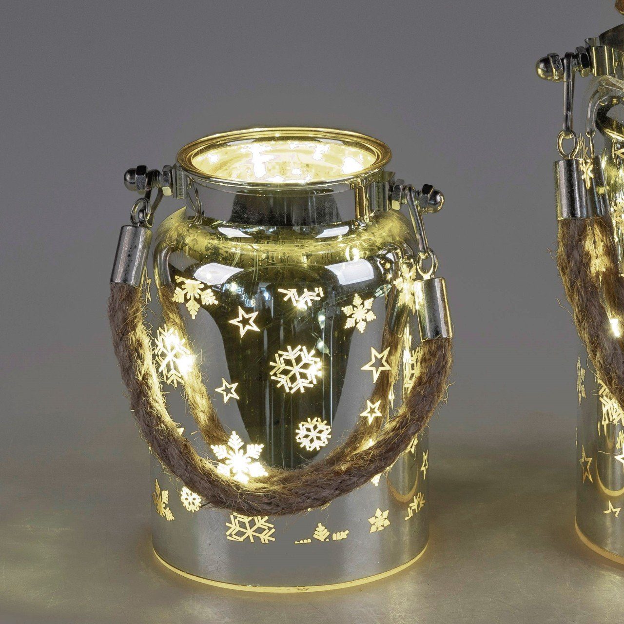 formano Dekoobjekt Schneeflocke, Silber H:12cm D:8cm Glas | Deko-Objekte