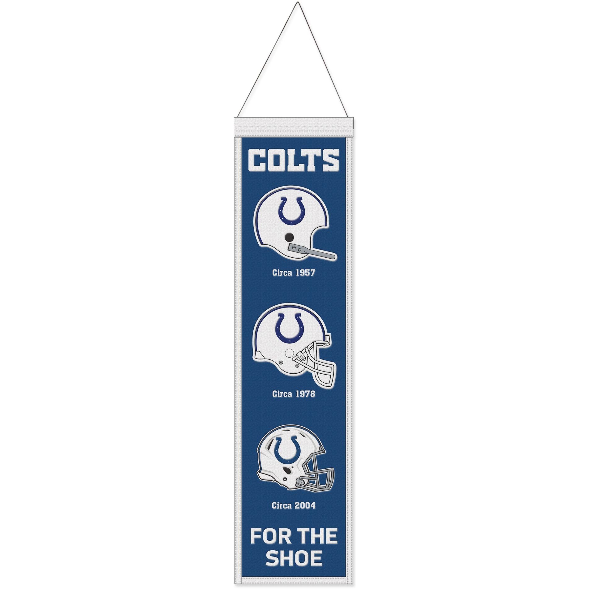 80x20cm Banner EVOLUTION Wanddekoobjekt Indianapolis Wool WinCraft Teams Colts NFL