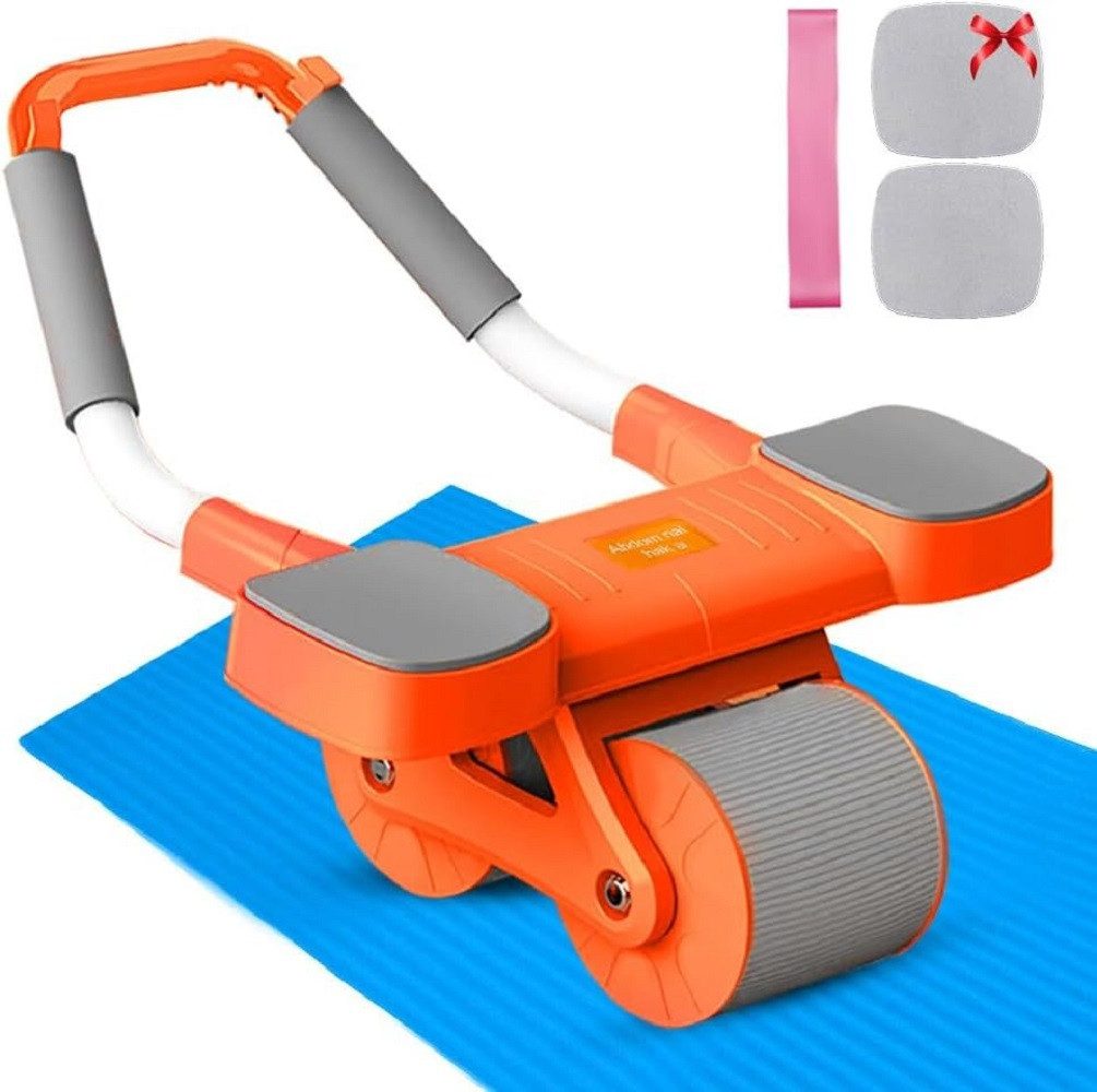 RAIKOU Bauchtrainer Bauchroller, Kniematte und Fitnessband Bauchtrainer Unterarmtrainer, Rückentrainer Fitnesstraining
