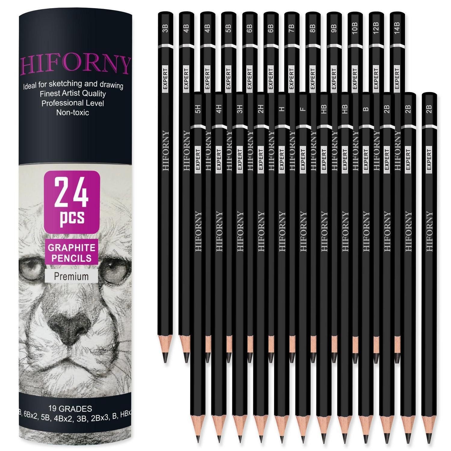 LuxusKollektion Bleistift Bleistift-Set 24-teilig Graphit 14B-5H