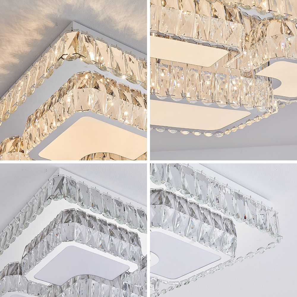 Eurotondisplay LED Deckenleuchte LED Deckenleuchte Kristall Lichtfarbe eins günstig online kaufen