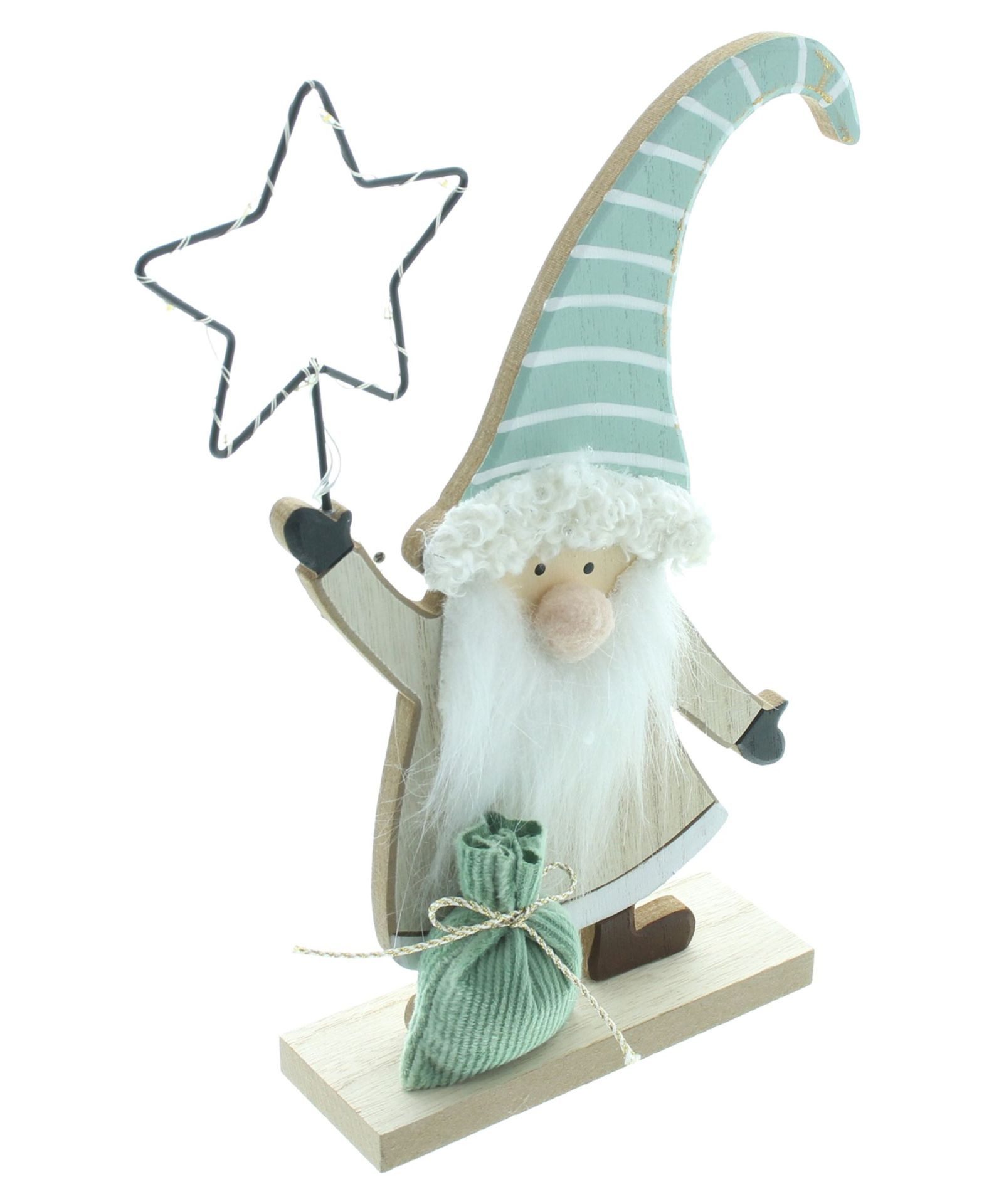 Home-trends24.de Wichtel LED Wichtel Stern Weihnachten Winter Deko Figur Beleuchtung 26 cm