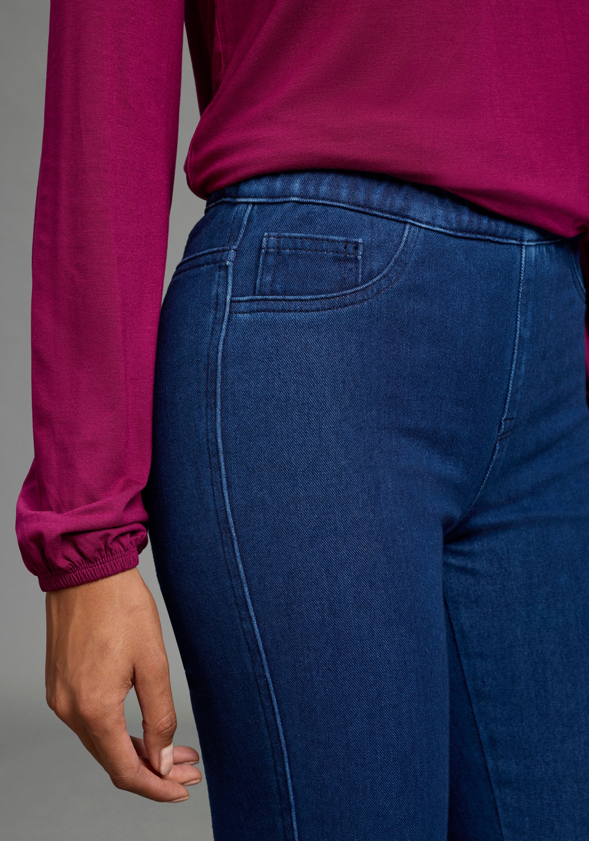 Arizona Jeansjeggings im 4 Way Stretch, Quer- und Längselastisch, 7/8 extra-enger Skinny-Fit, normale Leibhöhe, 7/8-Länge