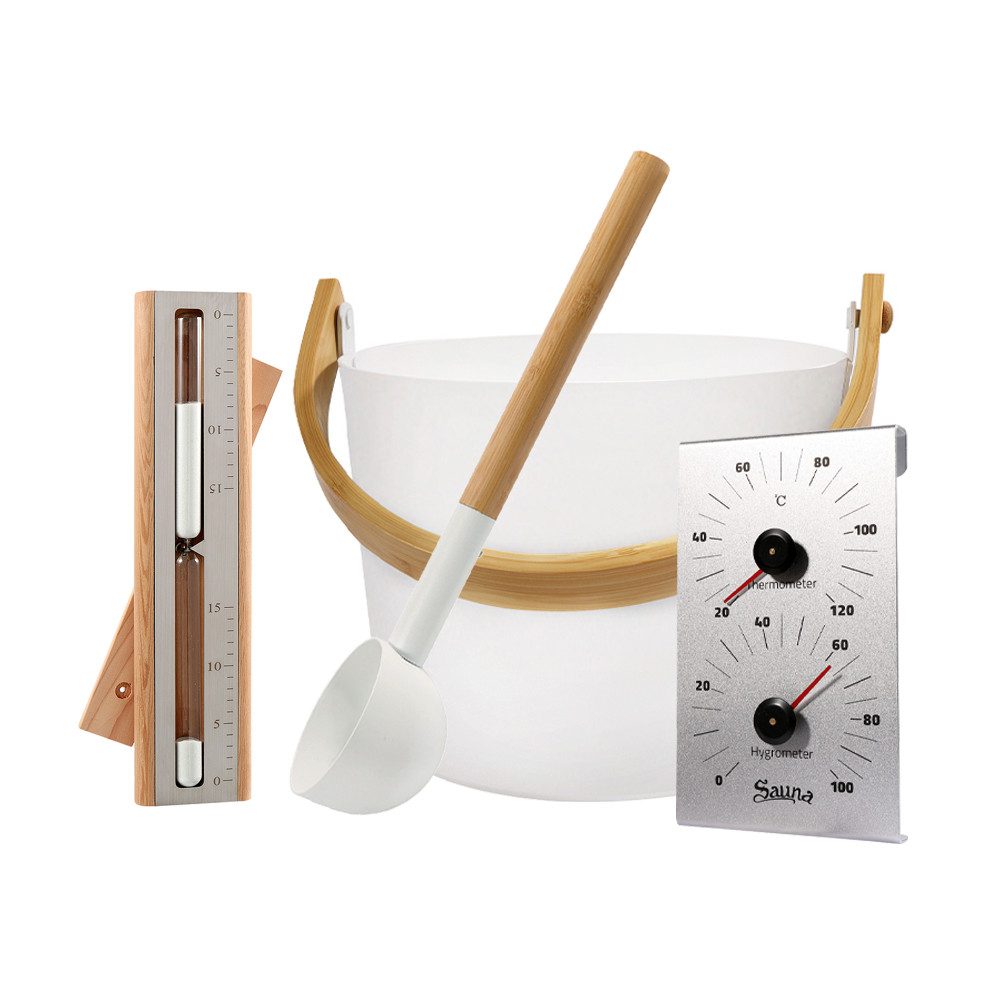 HOME DELUXE Sauna-Aufgussset Saunazubehör LUVIA (4-tlg) Aufgusskübel, Sauna günstig online kaufen