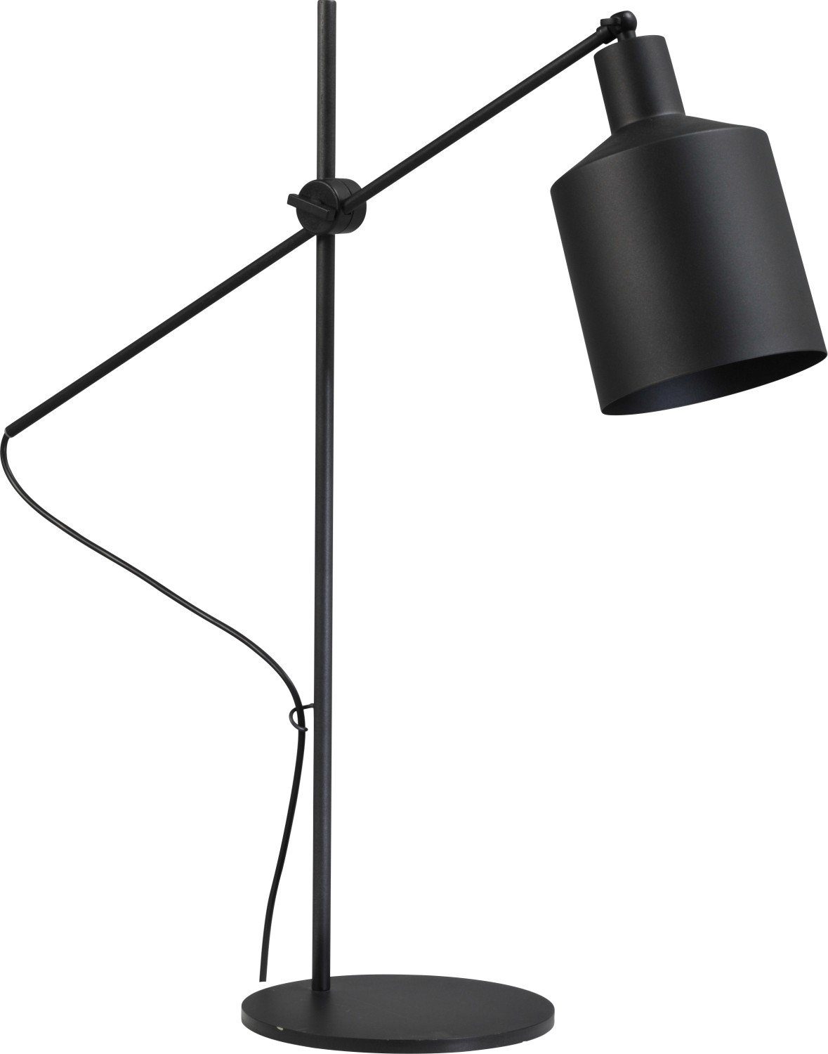 Schreibtischlampe 71 Leuchtmittel, Licht-Erlebnisse Metall Schwarz Tischleuchte E27 ohne Beleuchtung BORIS, cm Industrial