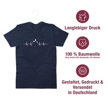 Shirtracer T-Shirt Herzschlag Berge Symbol und Zeichen Outfit