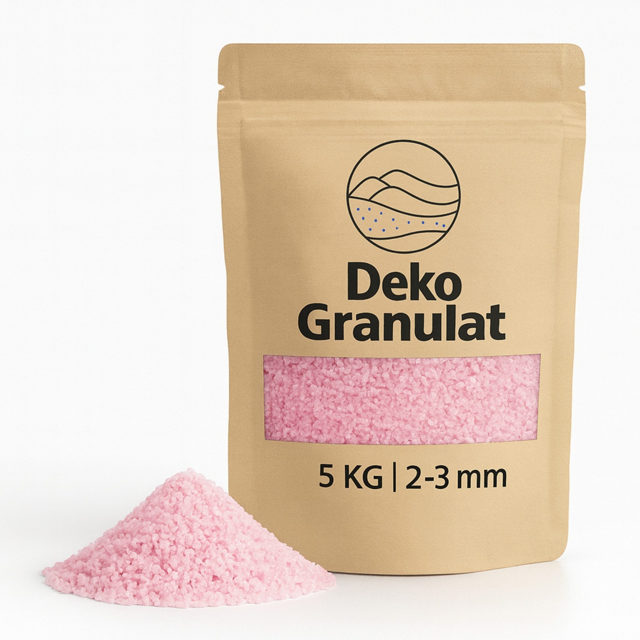 matches21 HOME & HOBBY Deko-Granulate Deko-Granulat 5 KG rosa Ø 2-3 mm Vasen Glas-Füllung Streudeko, (1 St), Kleine bunte Deko-Steine als Tischdeko Hochzeitsdeko