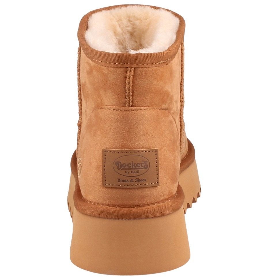 Dockers by Gerli 57MY301-770470 Stiefelette Federleichte Plateau Stiefelette mit kuscheligem Kunstfell