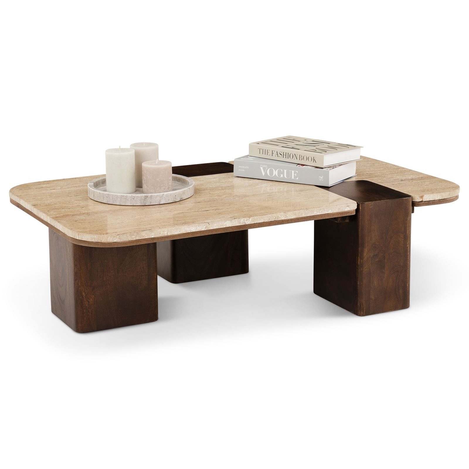 IDIMEX Couchtisch SURAT, Wohnzimmertisch 100x60 cm aus Mangoholz und Traver günstig online kaufen