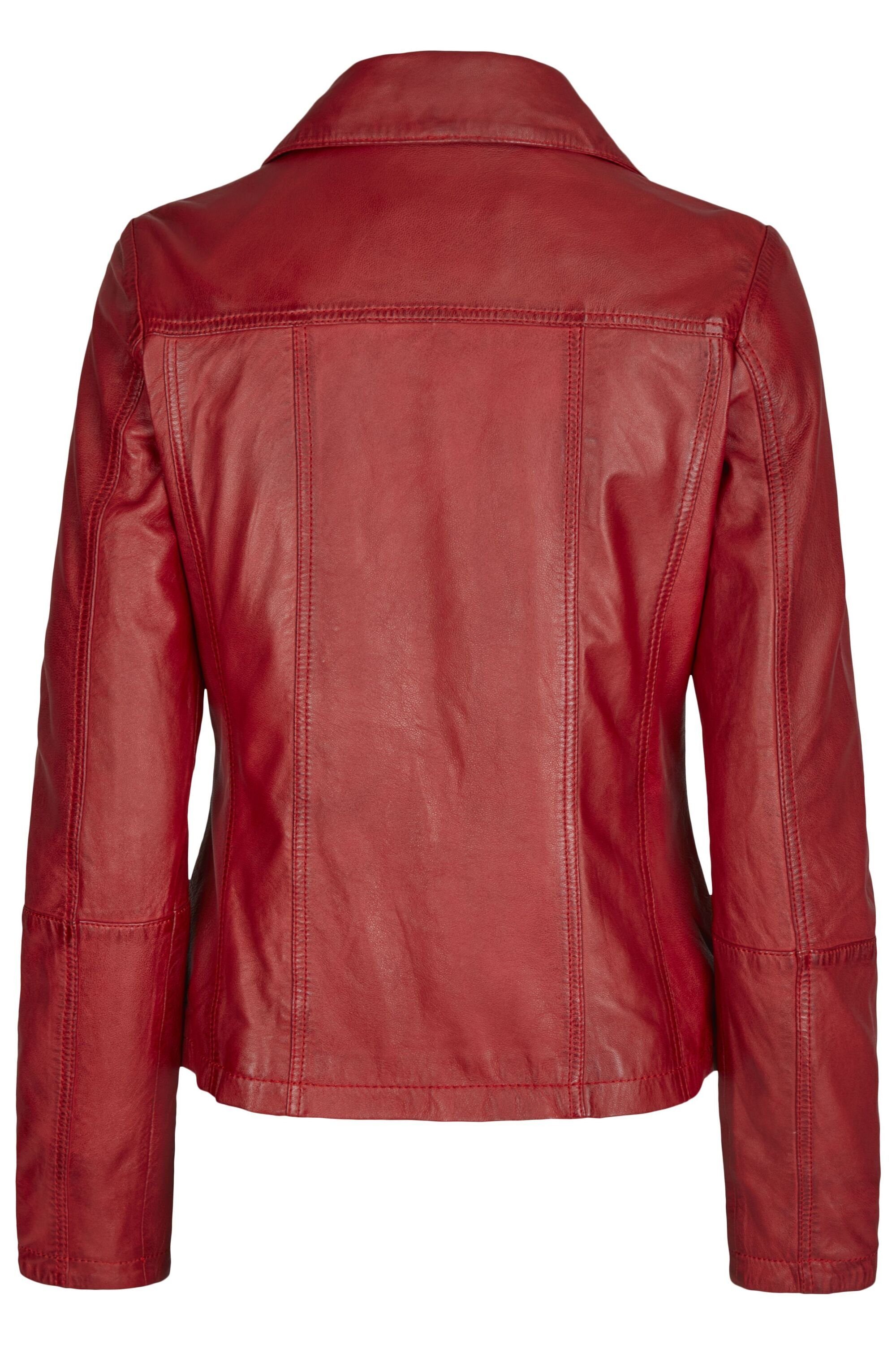 7eleven Lederjacke SEVINCA (1-St) mit Ziernähten