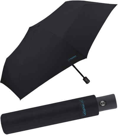 HAPPY RAIN Taschenregenschirm Air Motion - 174 g Auf-Zu-Automatik superleicht, leichtester vollautomatischer Minischirm - perfekt für Gepäck und Handtasche