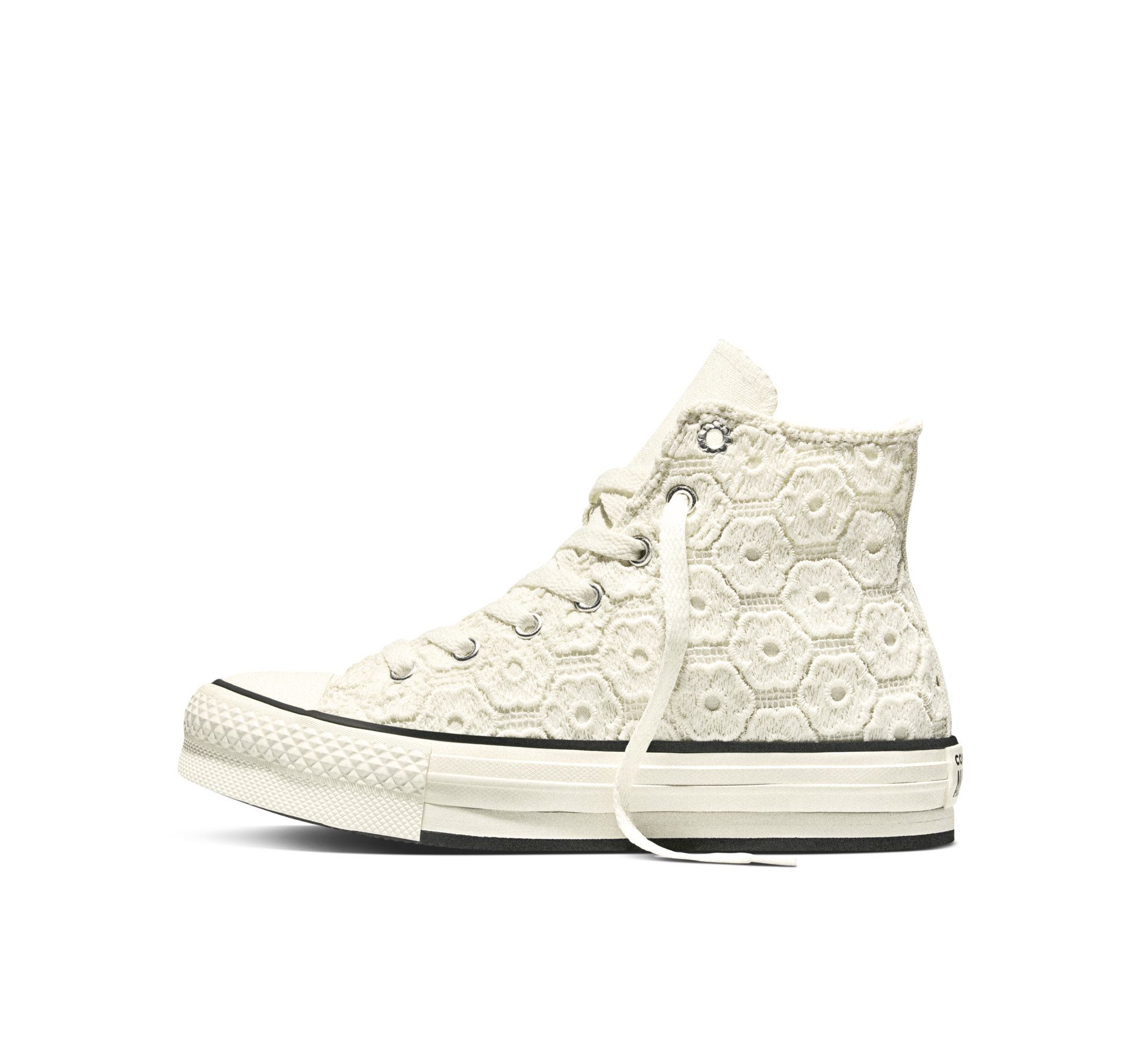 Converse CHUCK TAYLOR ALL STAR EVA LIFT PLATFORM FLORAL CROCHET Sneaker für Alltag, sportlicher Stil, für Teens