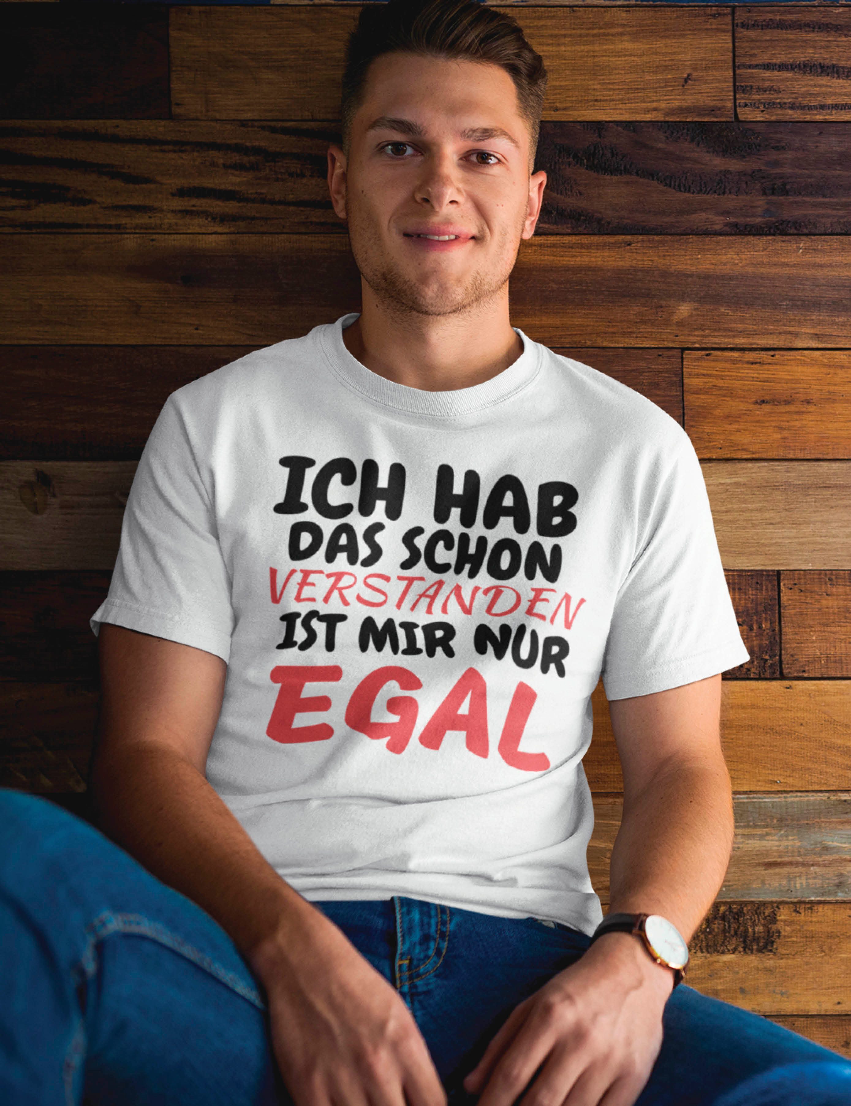Youth Designz T-Shirt Verstanden Egal Herren T-Shirt mit lustigen Spruch Statement Geschenk lustiger Aufdruck für Männer