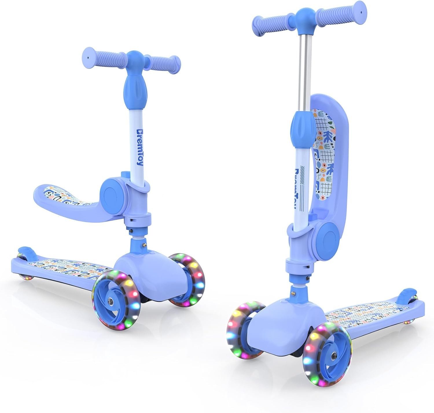 Dreiradscooter Scooter mit Sitz und leichten Rädern für Kleinkinder