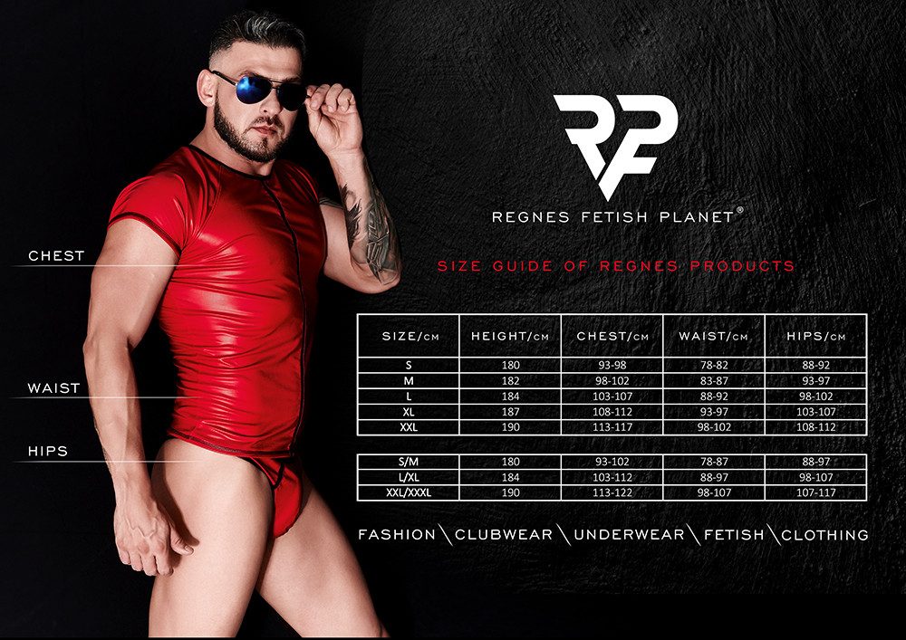 Regnes Fetish Planet Slip Herren Jock Slip in rot aus mattem Wetlook-Material pofrei sexy Herren