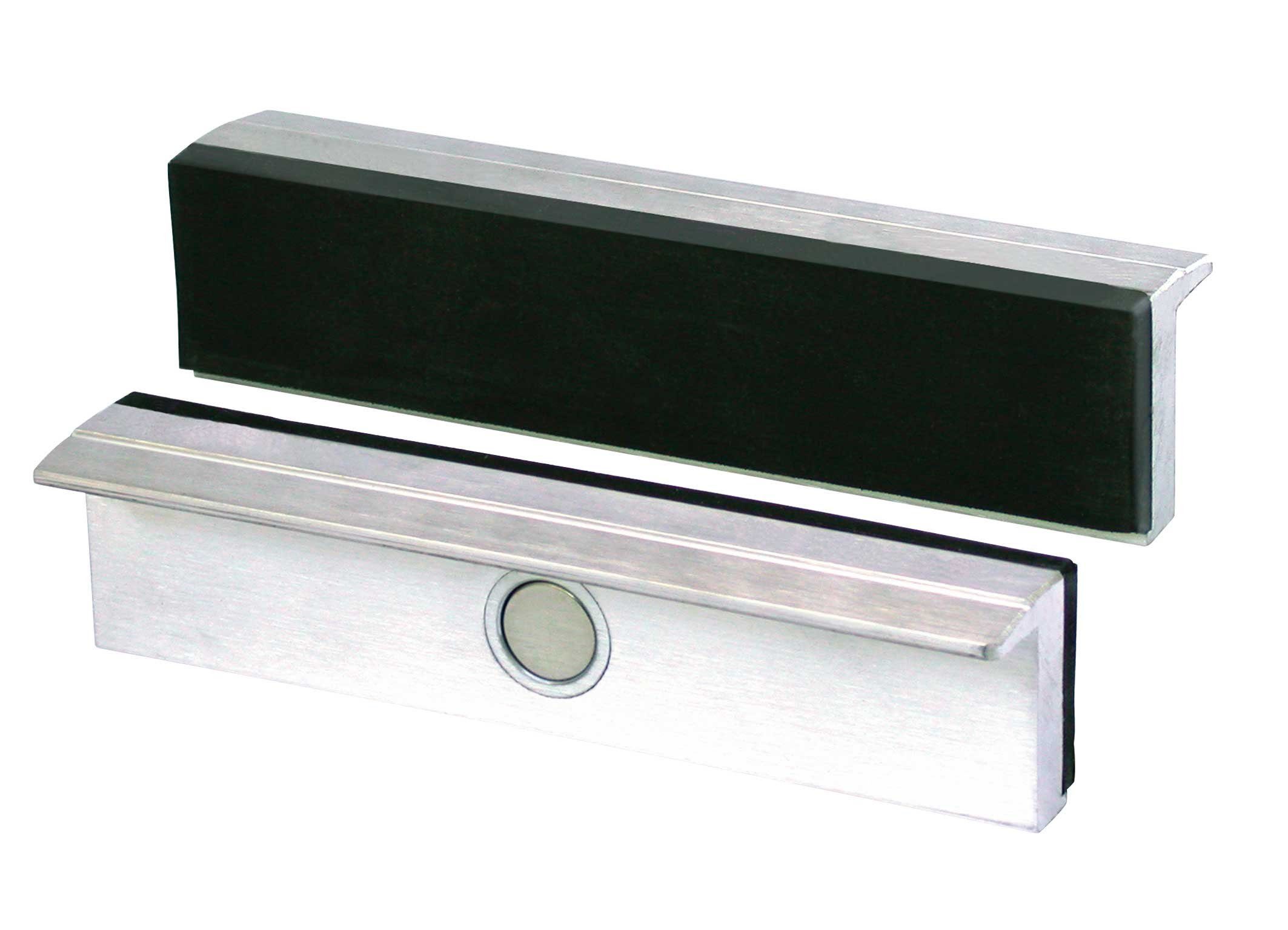 Heuer Zwinge HEUER Magnet-Schutzbacke Typ G Aluminium-Gummibelag 125 mm, Schraubstock für