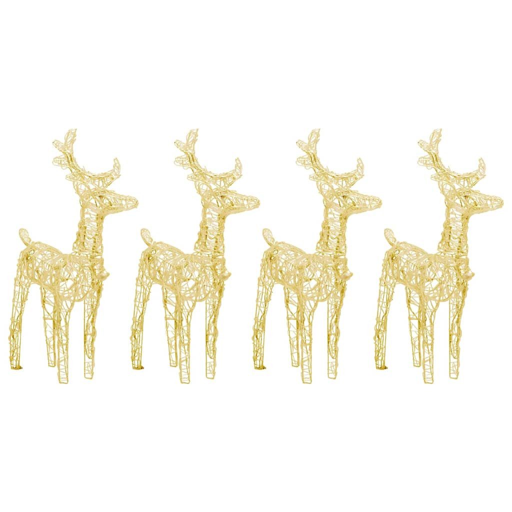 vidaXL Weihnachtsfigur LED-Rentiere 4 Stk. Warmweiß 160 LEDs Acryl (4 St)