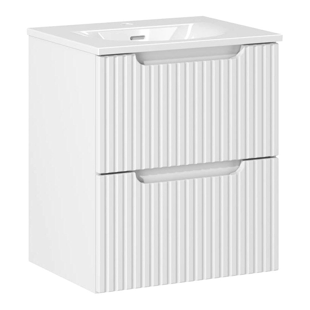 Lomadox Waschtisch NEWPORT-56-WHITE, 51cm breit mit Keramikwaschbecken, wei günstig online kaufen
