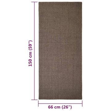 Teppich Teppich Natur Sisal 66x150 cm Braun, vidaXL, Rechteckig