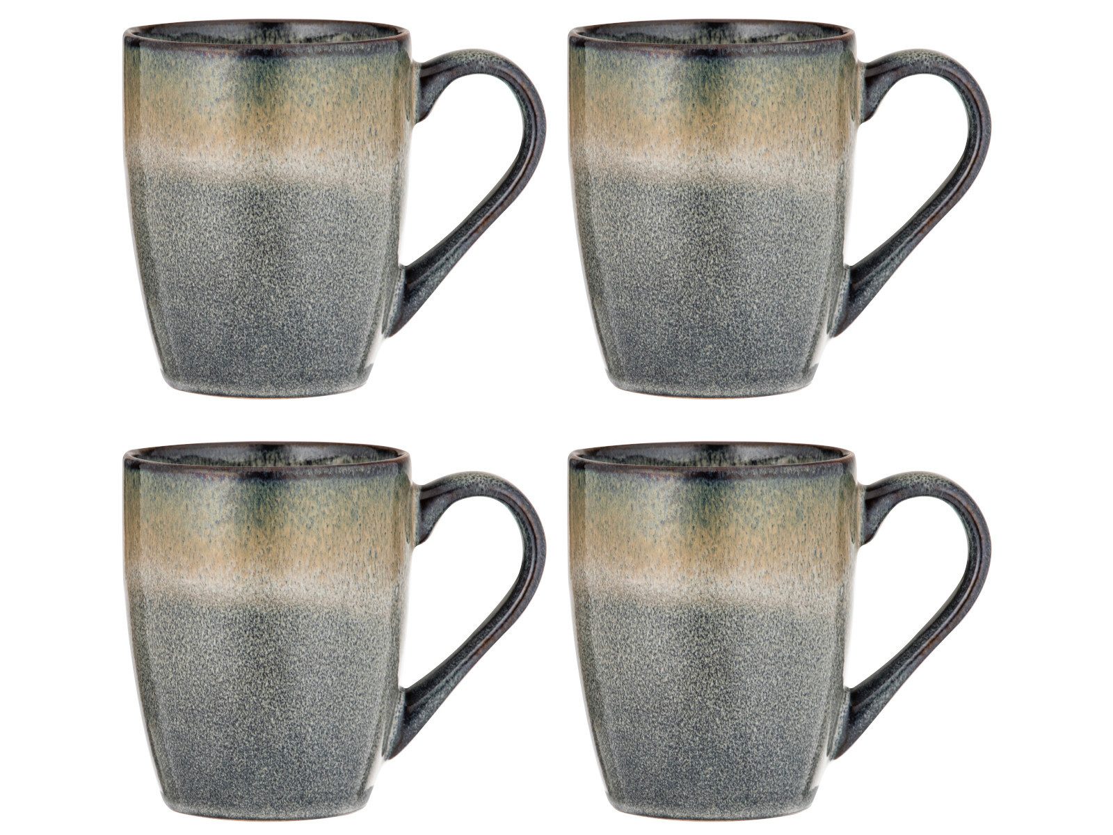 Ladelle Becher Fusion mokka Mug 4er Set 10,5cm, Keramik