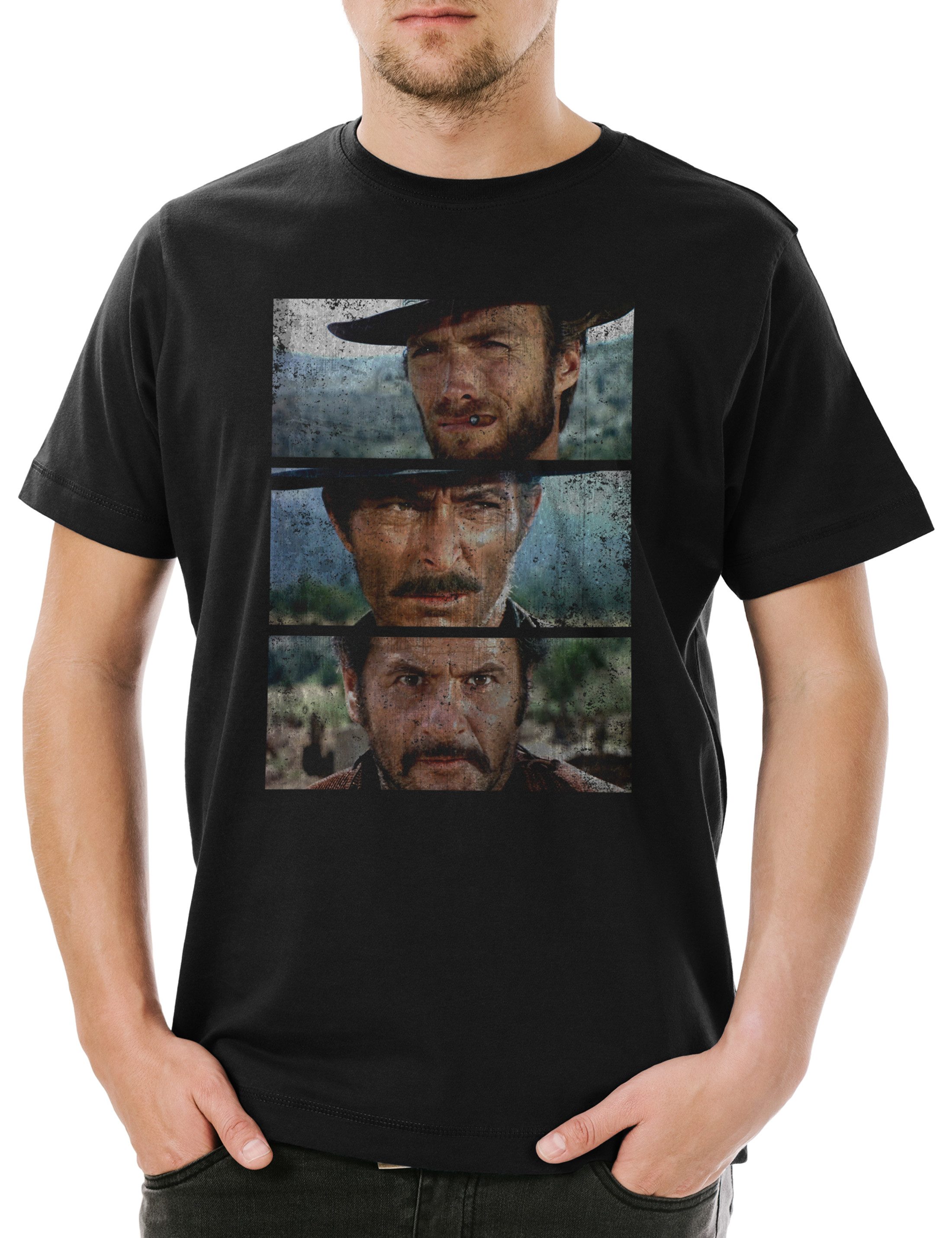 Print-Shirt The Good The Bad And The Ugly Herren T-Shirt Italo Western Kult USA
