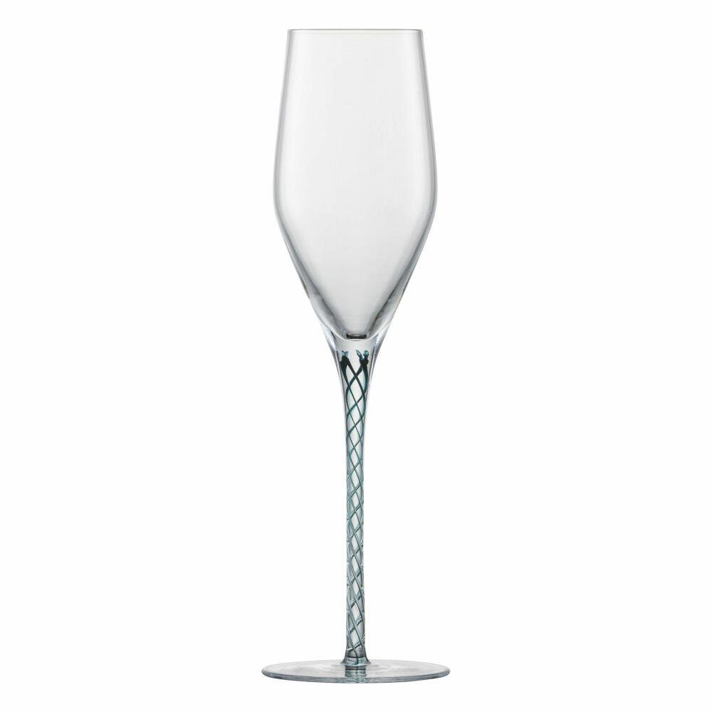 Zwiesel Glas Sektglas Spirit Tannengrün, Glas, handgefertigt