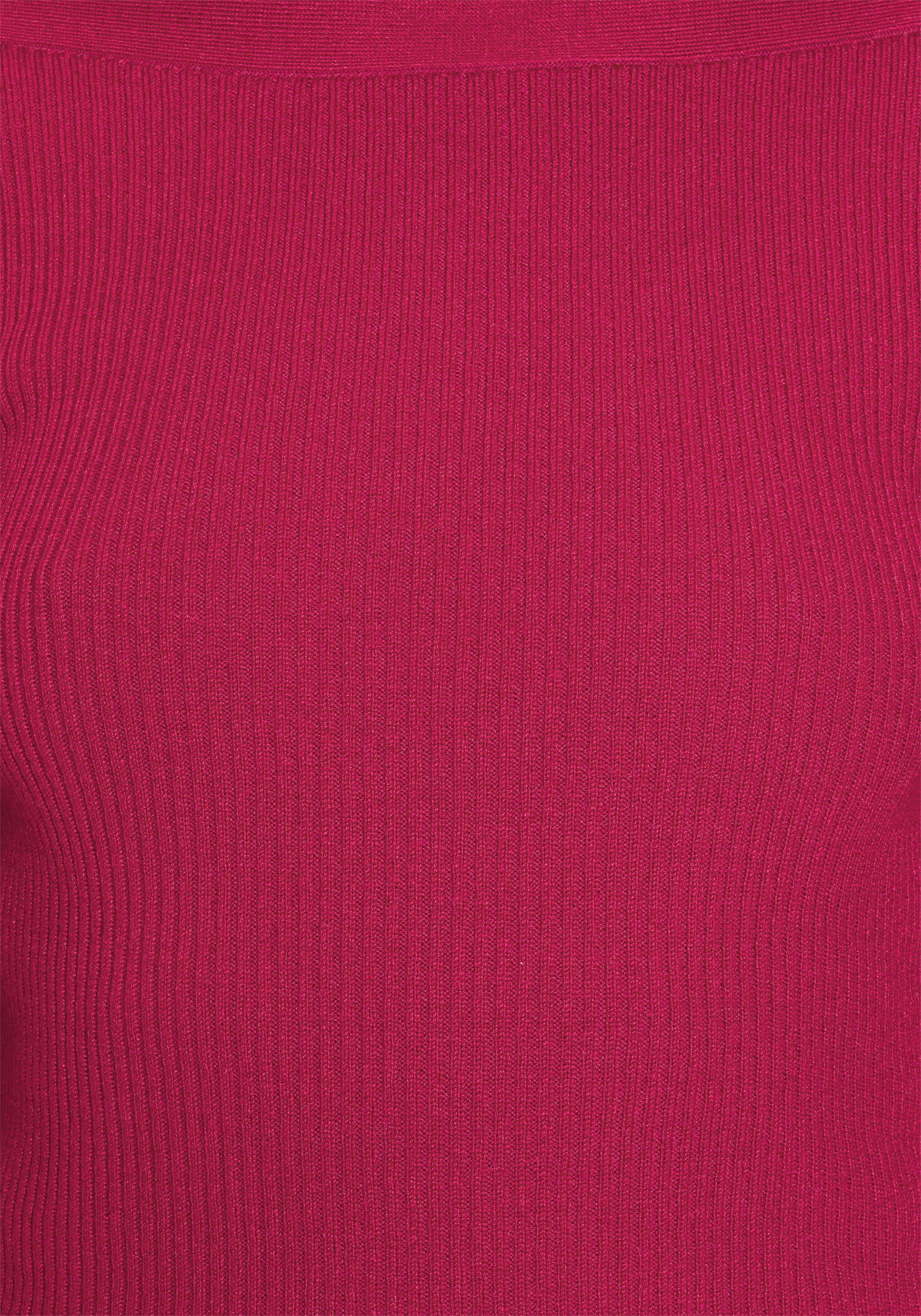 Melrose Strickpullover mit pink aus Knöpfen Rippqualität