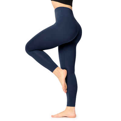 Bellivalini Highwaist Leggings Damen Lange Leggings High Waist Slim aus Viskose für Yoga BLV50-292 (1-tlg) elastischer Bund