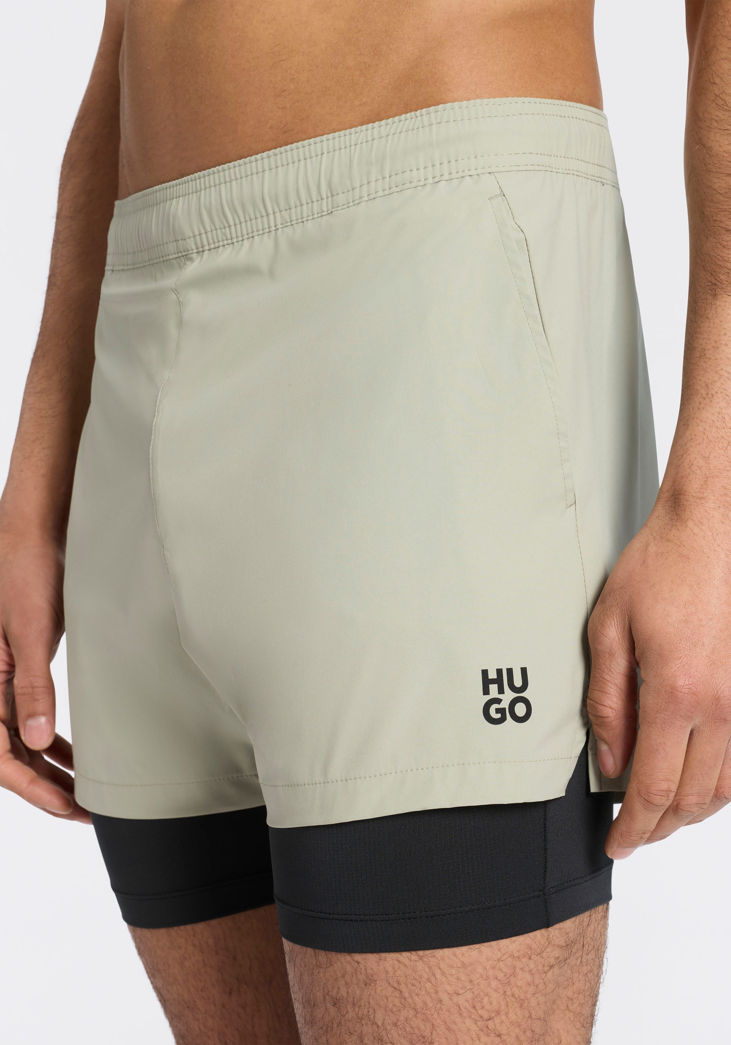 HUGO Badeshorts ACTIVE SWIM SHORTS 2-in-1, mit integrierter Leggings günstig online kaufen