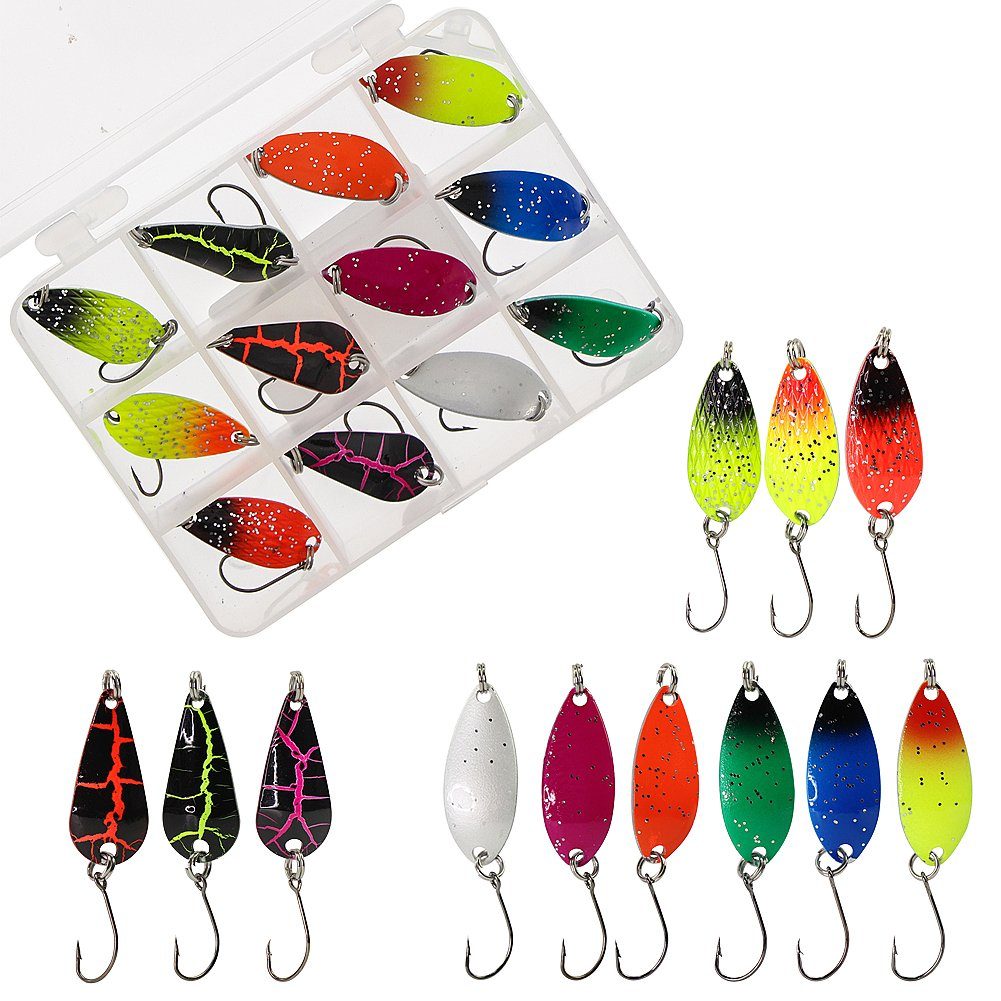 30-teiliges Spinner-Angelköder-Set – Metall, Scharfe Drillinghaken, Für Bass, Forelle, Hecht & Zander