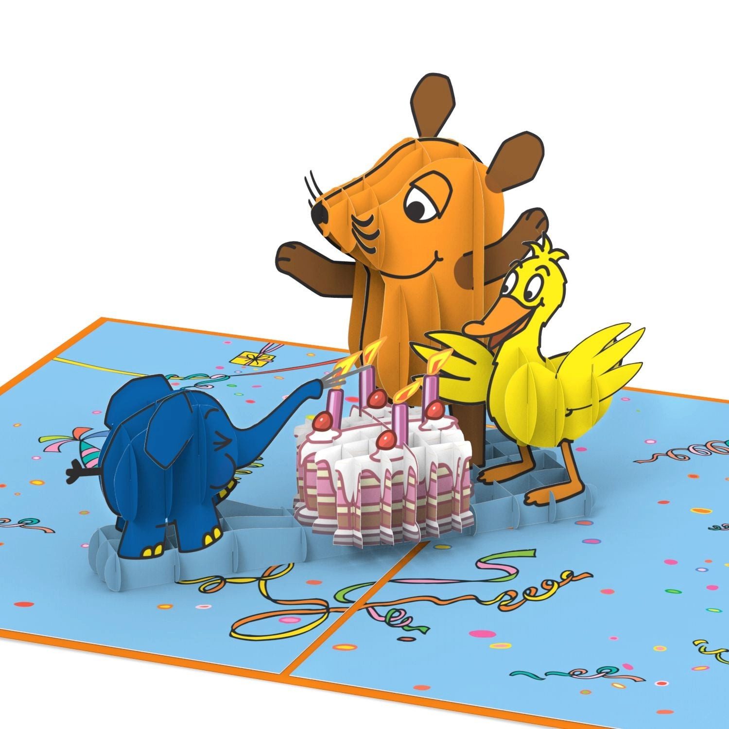 papercrush Geburtstagskarte Die Maus® Happy Birthday, Pop-Up Karte Geburtstag, Handgemacht, Offizielles Lizenzprodukt
