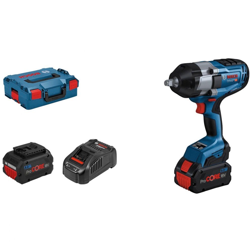 BOSCH Akku-Drehschlagschrauber BITURBO GDS 18V-1000 Professional Akku-Drehschlagschrauber blau